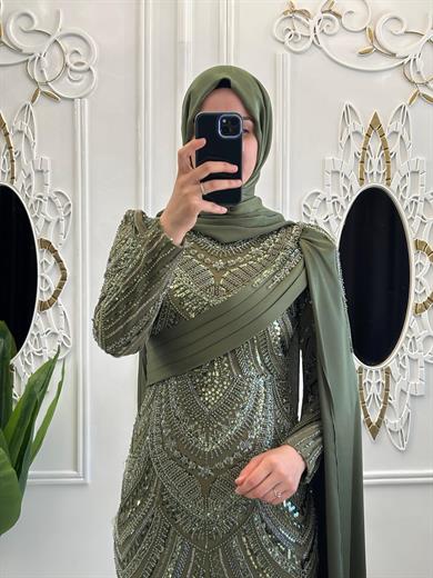 Lalezar Abiye Ceviz Yeşili