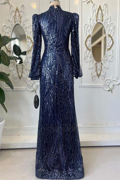 Leyla Abiye Lacivert