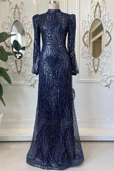 Leyla Abiye Lacivert