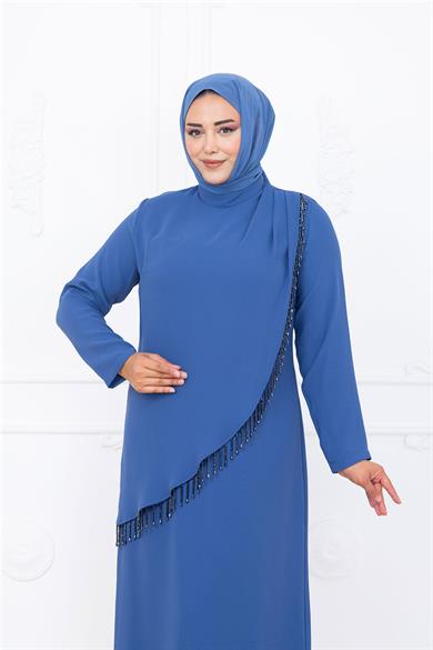 Melek Abiye Elbise İndigo