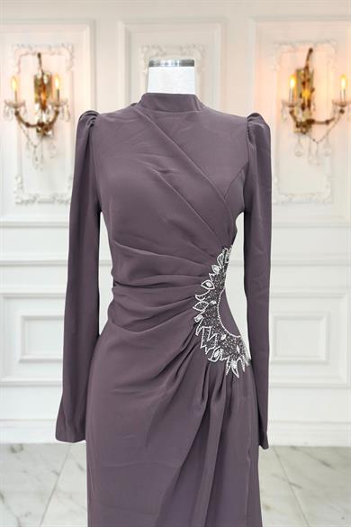 Miray Tesettür Abiye Vizon