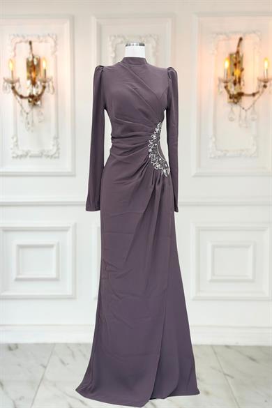 Miray Tesettür Abiye Vizon