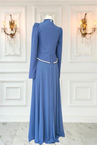 Naz Abiye Elbise İndigo