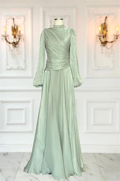 Nergis Abiye Elbise Mint