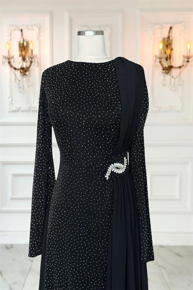 Nil Abiye Elbise Siyah