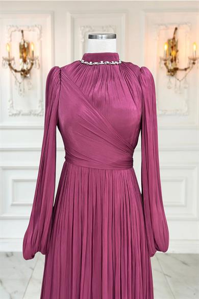 Pelin Abiye Elbise vişne