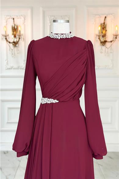 Peri Abiye Elbise Bordo