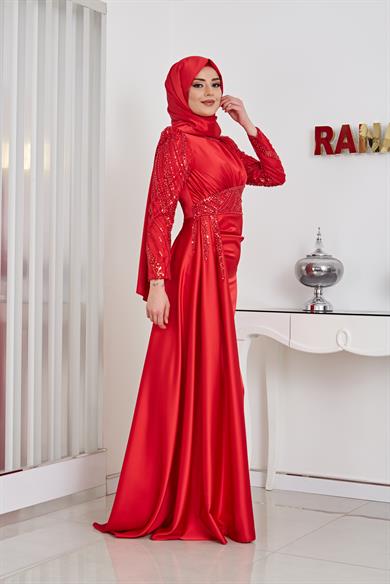  Sırma Abiye Kırmızı