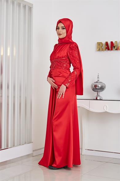  Sırma Abiye Kırmızı
