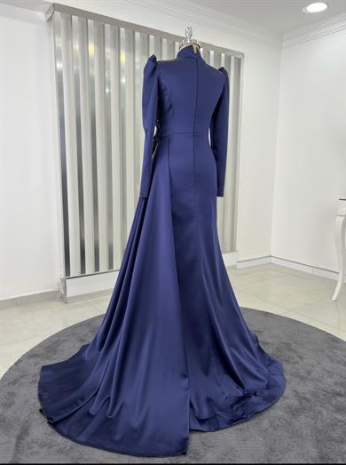 Ranazen Yaprak Abiye Lacivert