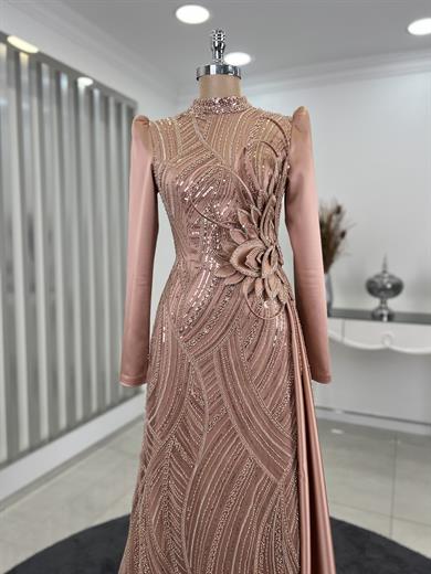 Ranazen Yaprak Abiye Rose