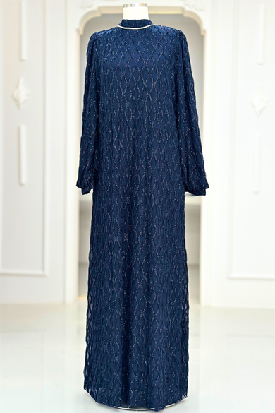 Ravza Abiye Elbise Lacivert