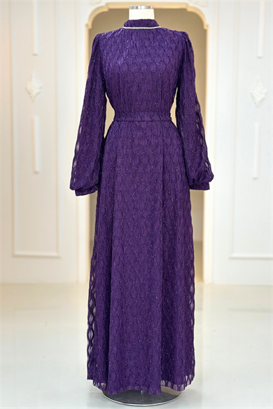 Ravza Abiye Elbise Mürdüm