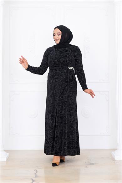 Roza Abiye Elbise Siyah