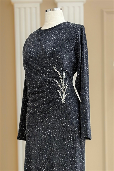 Simge Abiye Elbise Antrasit