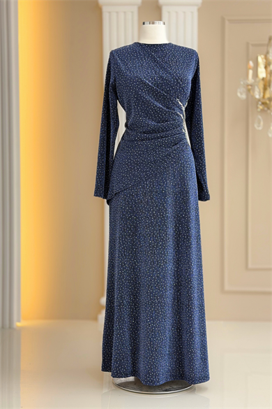 Simge Abiye Elbise İndigo