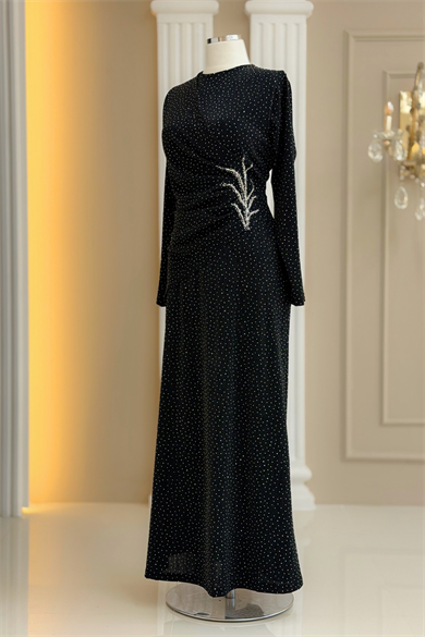 Simge Abiye Elbise Siyah