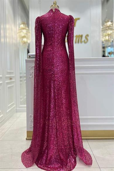 Sürpriz Abiye Fuşya