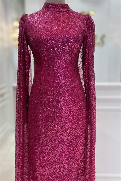 Sürpriz Abiye Fuşya