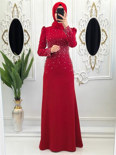 Taş Abiye Kırmızı