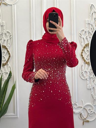 Taş Abiye Kırmızı