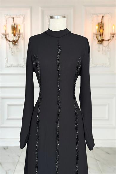 Tuna Abiye Elbise Siyah