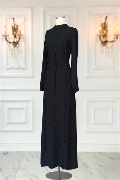 Tuna Abiye Elbise Siyah