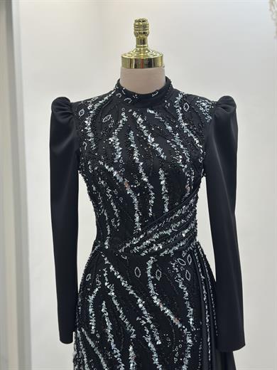 Verona Abiye Siyah-Mint