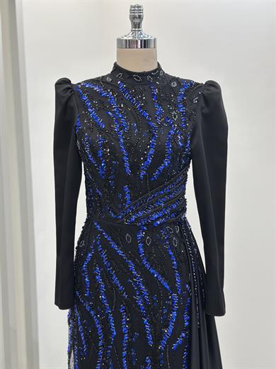 Verona Abiye Siyah-Saks