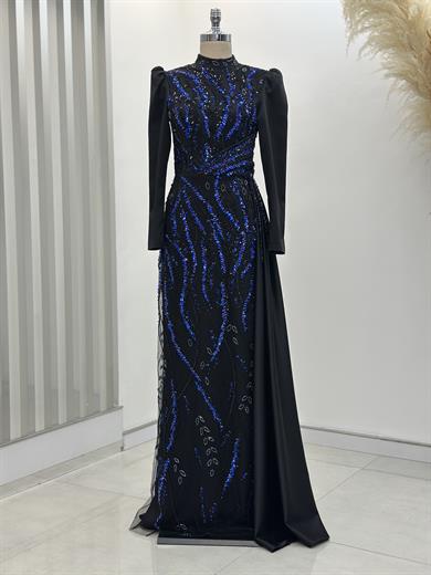 Verona Abiye Siyah-Saks