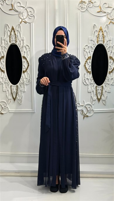 Yelda Abaya Lacivert