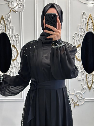 Yelda Abaya Siyah