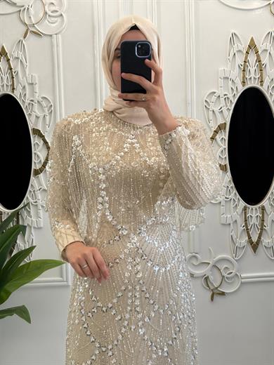 Yeni Lavanta Abiye Gold