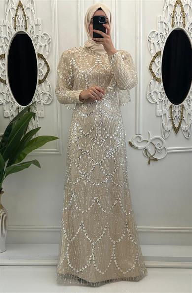 Yeni Lavanta Abiye Gold