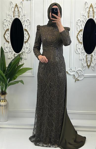 Yeni Maral Abiye Ceviz Yeşili