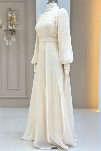 Zen Abiye Elbise Krem