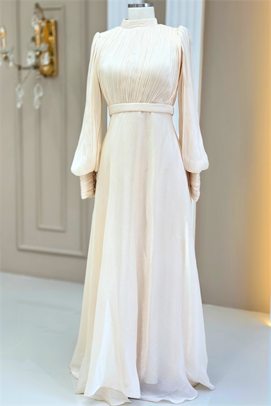 Zen Abiye Elbise Krem