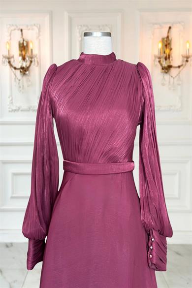 Zen Abiye Elbise vişne