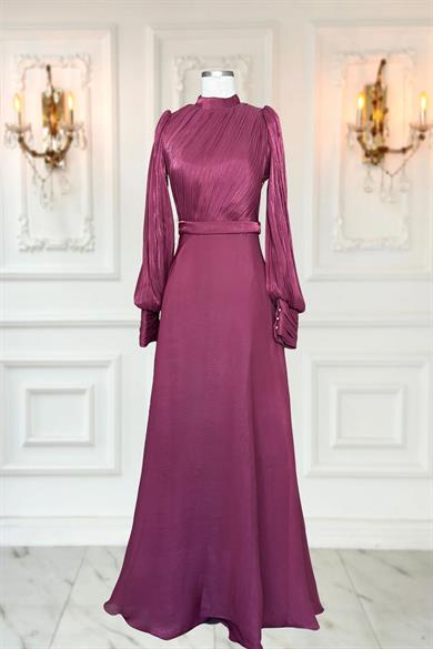 Zen Abiye Elbise vişne