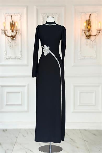 Zühre Tesettür Abiye Siyah