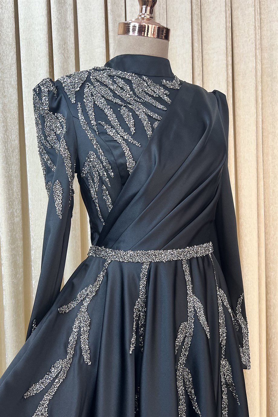 DressLife Hazal Abiye Siyah Tesettür Home