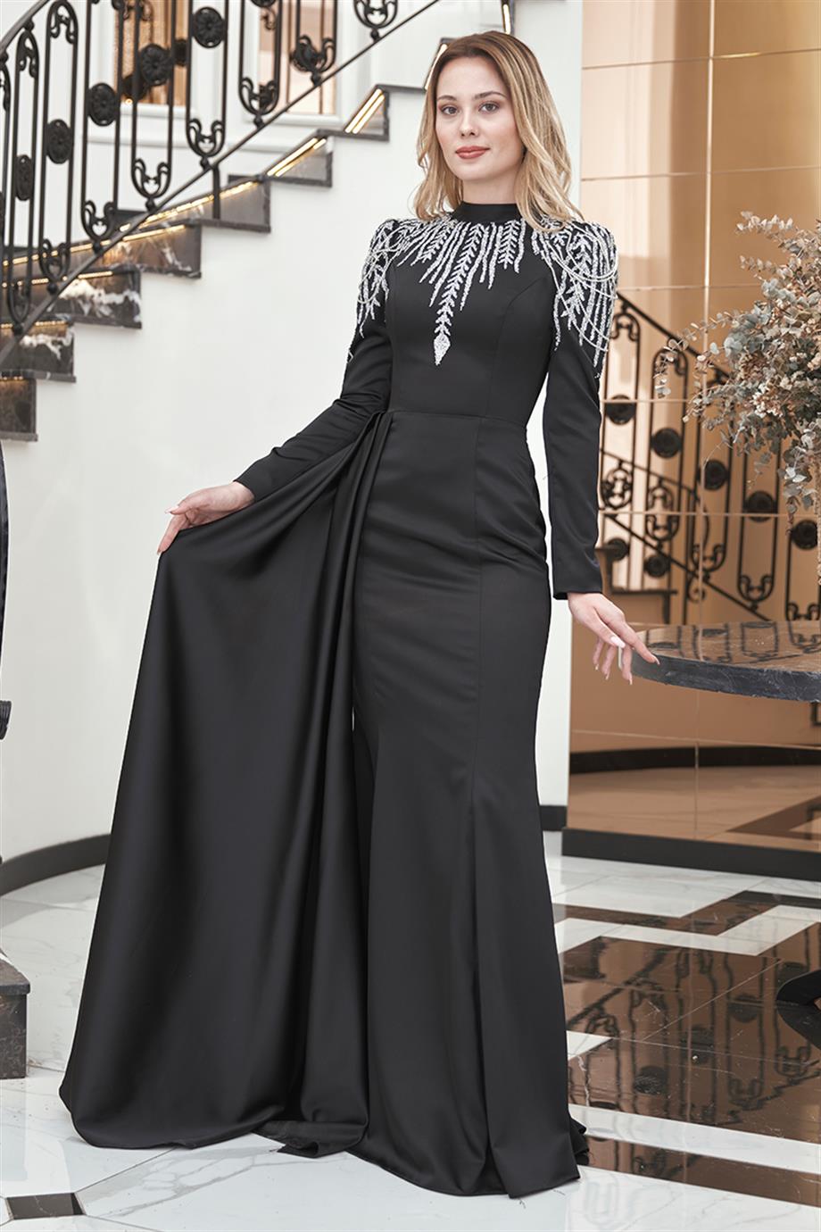 Dresslife Zehra Abiye Siyah - Tesettür Home