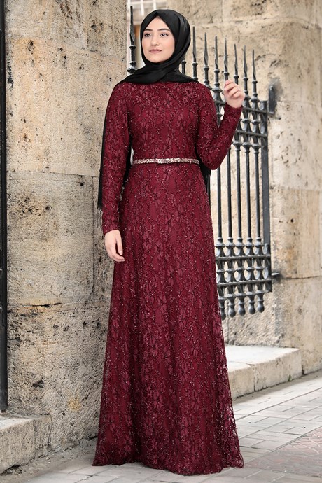 Rabeysa  - İpek Dress Claret Red