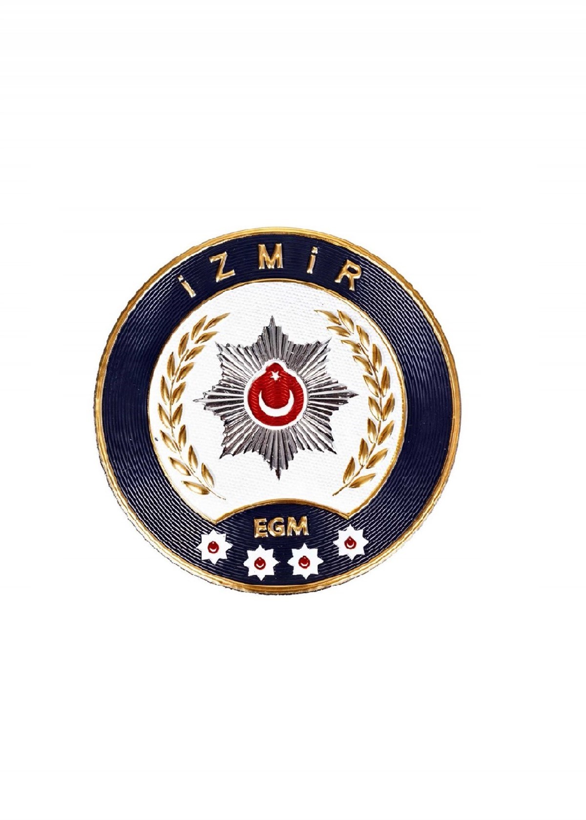 İzmir İli Polis Kol Arması 3 Boyutlu Polis Arması EGM
