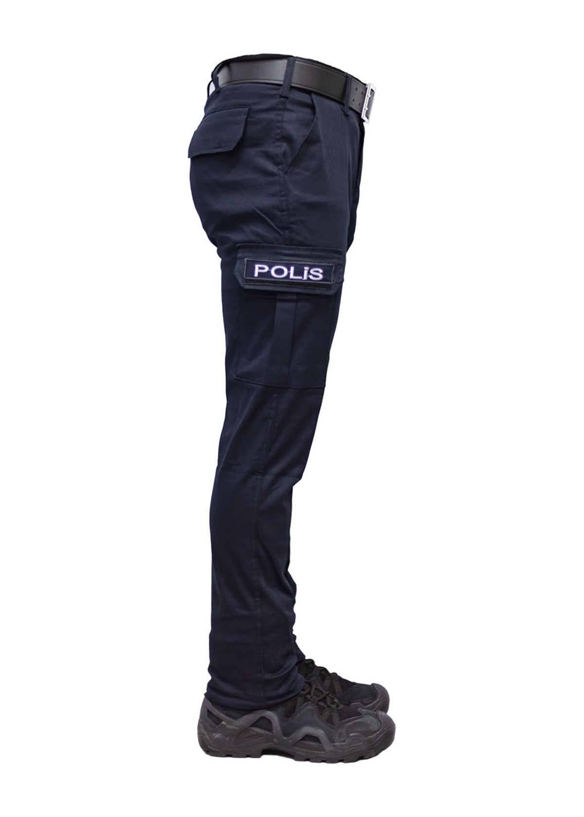 Lacivert Polis Gabardin Likralı Kargo Pantolon