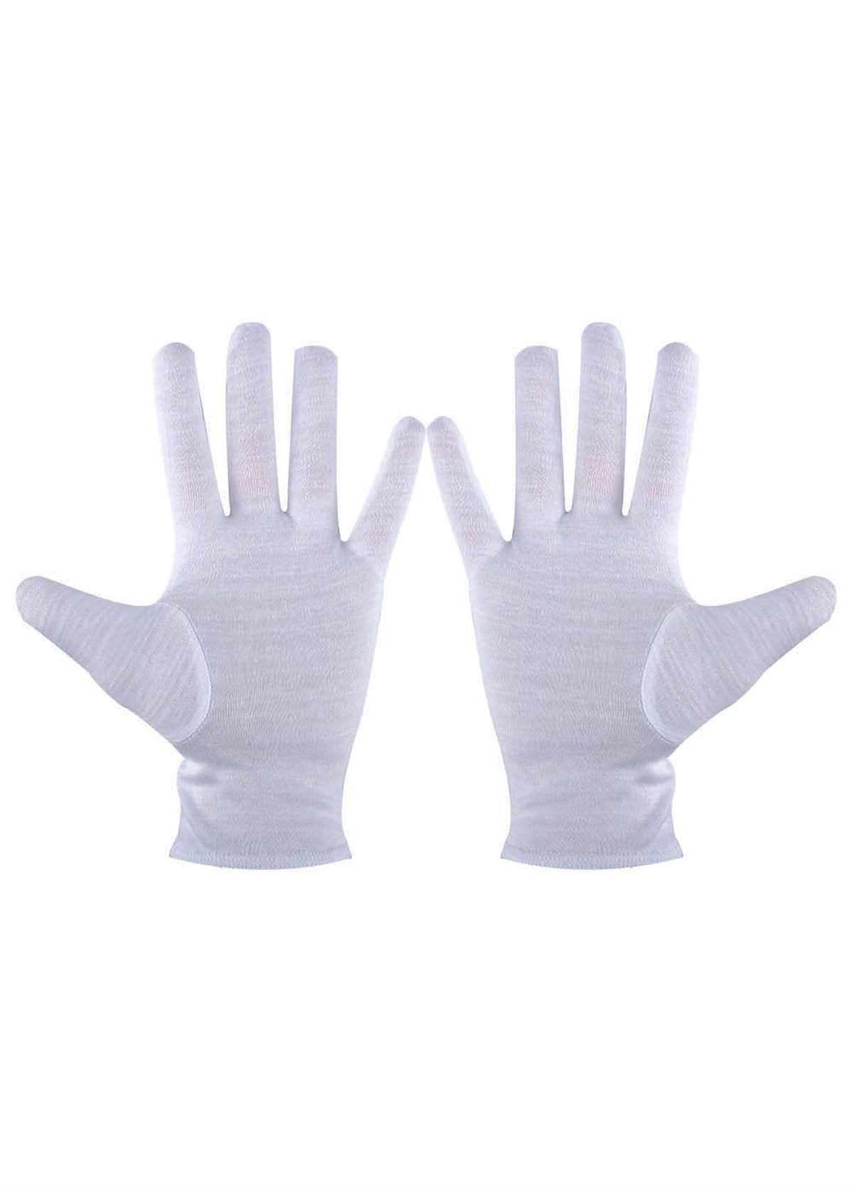 Nervürlü Bandocu Eldiveni Beyaz