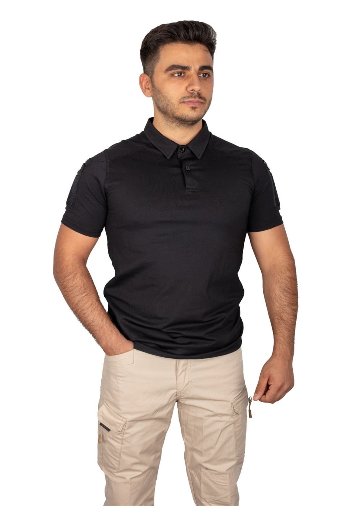 Taktikal Siyah Polo Combat Tişört