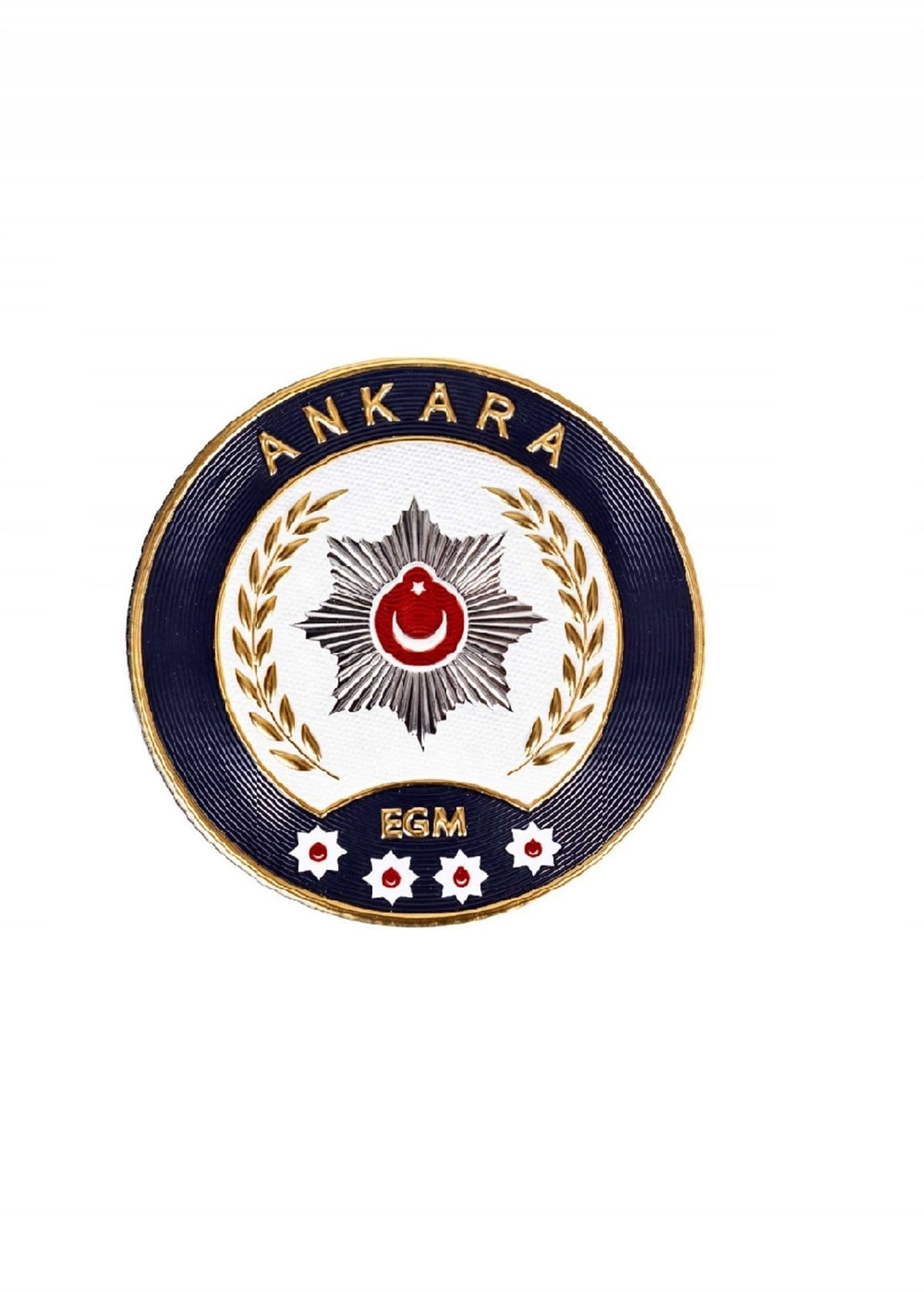 Ankara İli Polis Kol Arması 3 Boyutlu Polis Arması EGM