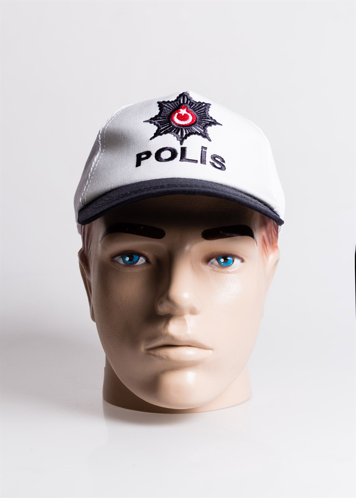 BEYAZ TRAFİK POLİSİ ŞAPKASI DÜZ KLASİK MODEL
