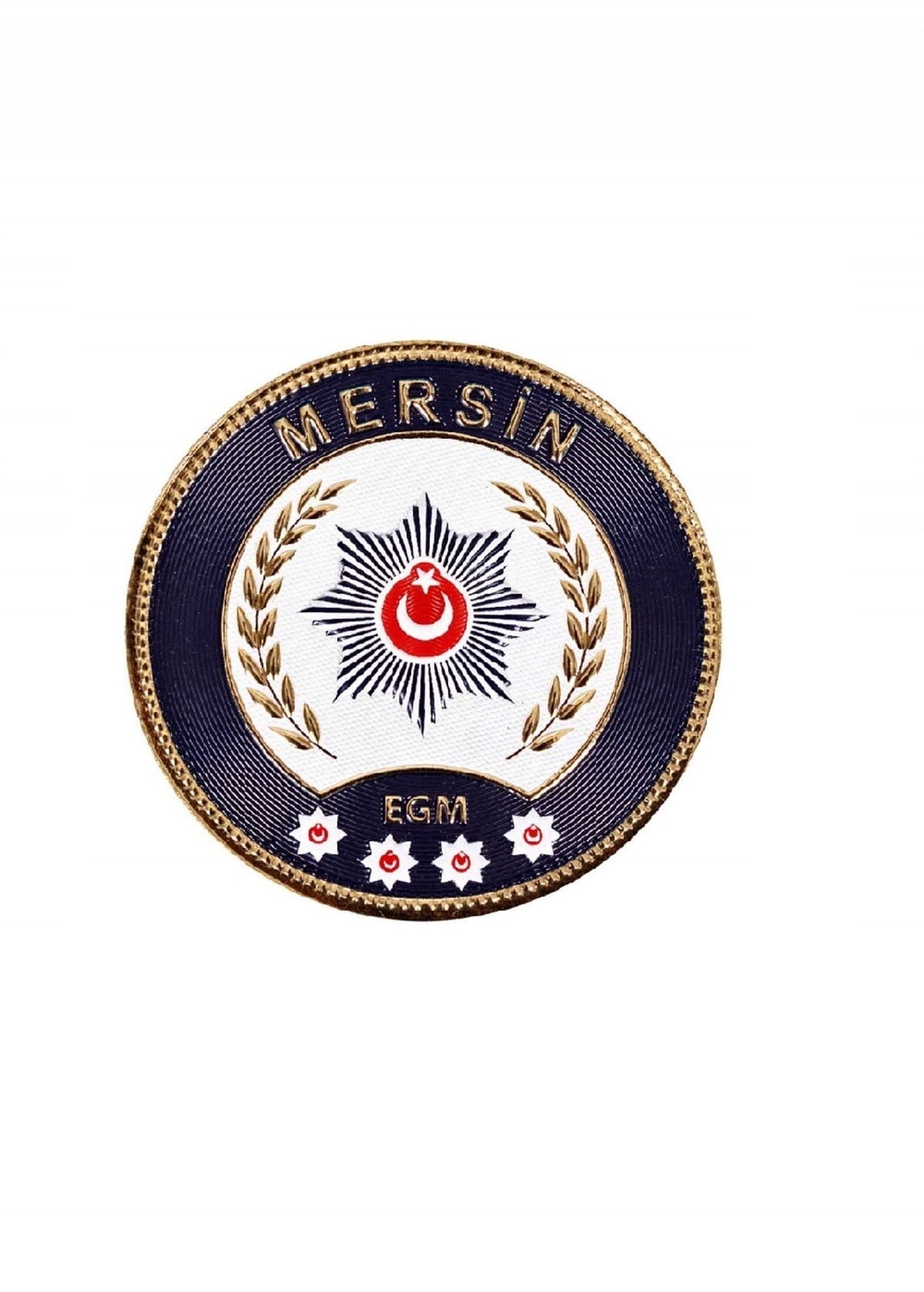 Mersin İli Polis Kol Arması 3 Boyutlu Polis Arması EGM